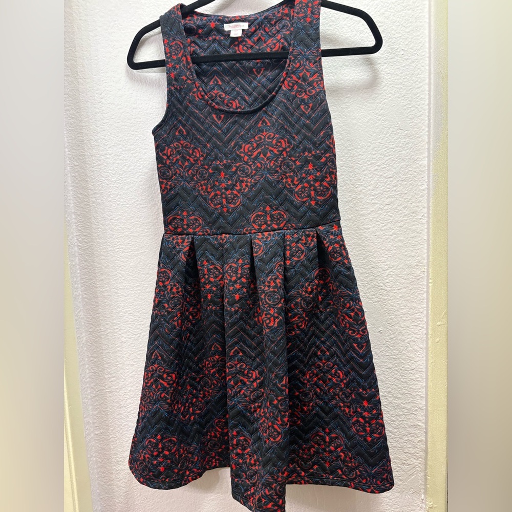 Xhilaration Black and Red Casual Dress